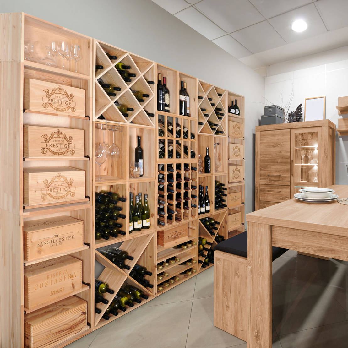 Modulares, vielseitiges und flexibles Weinregal-System | homify