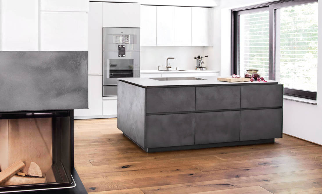 Eggersmann E Sign Beton Tokio Mit Edelstahl Und Feinstrukturlack Homify