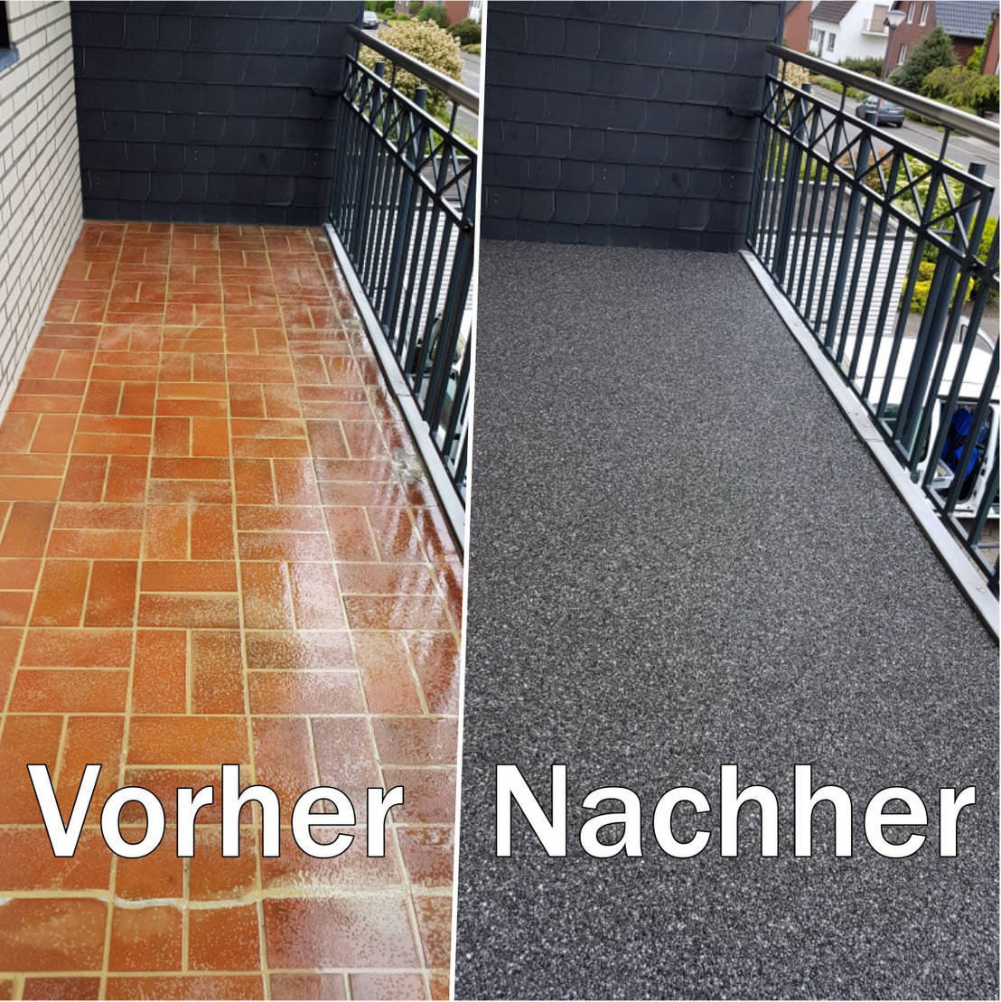 Balkon Mit Steinteppich Saniert Vorher Nachher By Steinteppich Der Balkon Terrassenbelag Deutschlandweit Homify