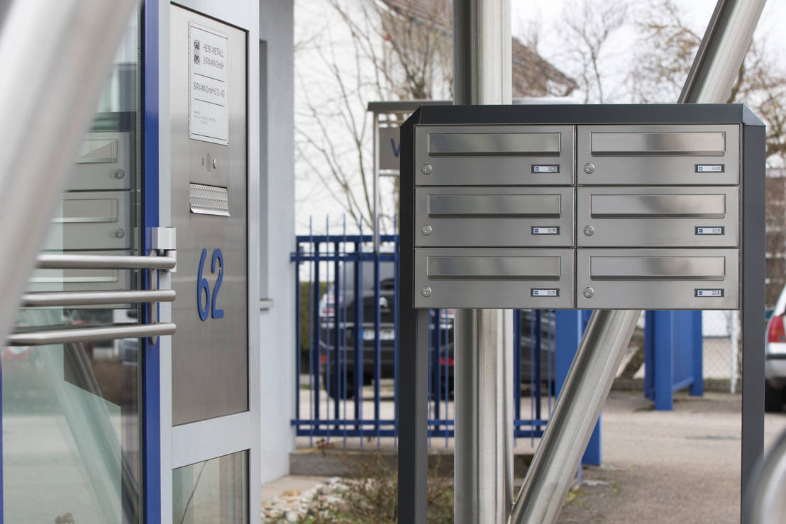 Briefkastenanlage 6er Freistehend Edelstahl Front Horizontal By Heibi Metall Homify
