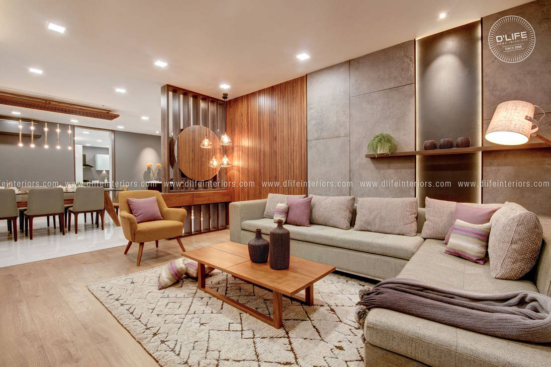 Living Room Interior Design and ideas by DLIFE Home Interiors
