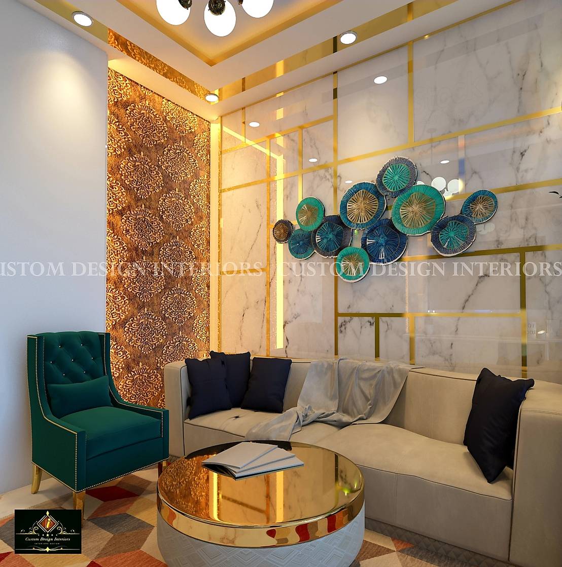 Living And Puja Unit Project Mrs Riya Ray S Luxurious Living