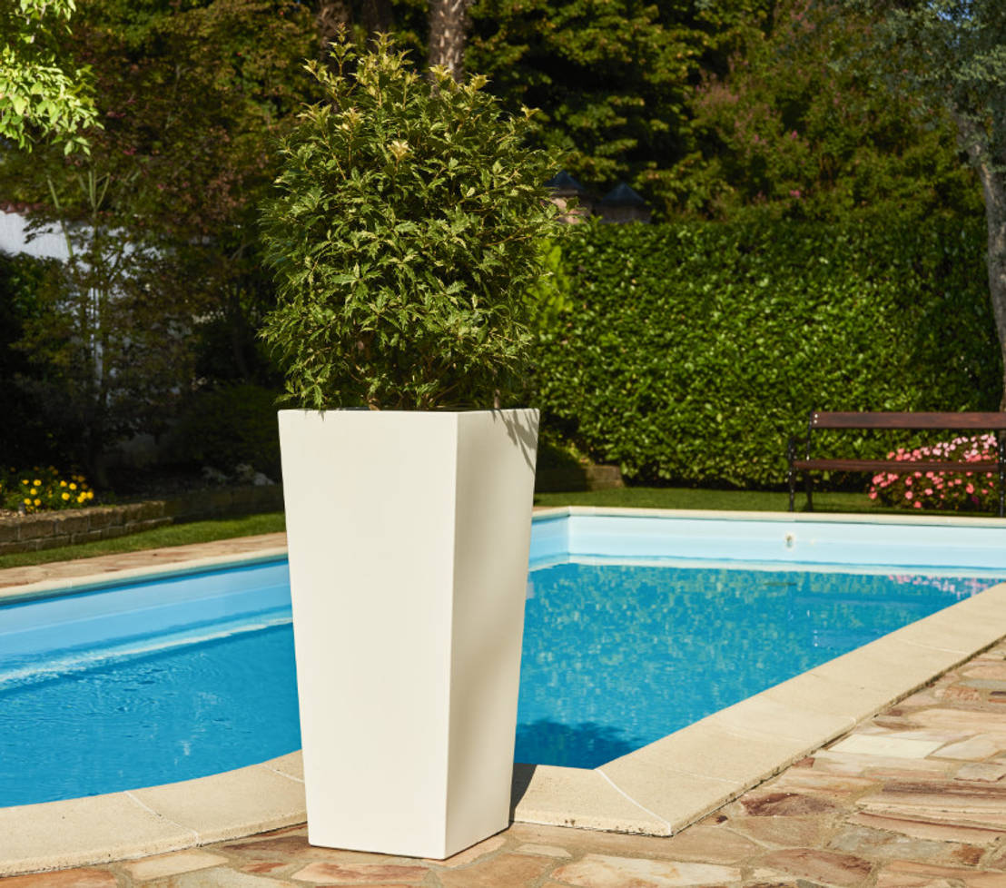 Casa Padrino Vaso in porcellana barocco con fiore - H 43 cm (2 pezzi) - vasi in
