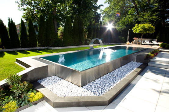 15 piscinas de acero inoxidable ideales