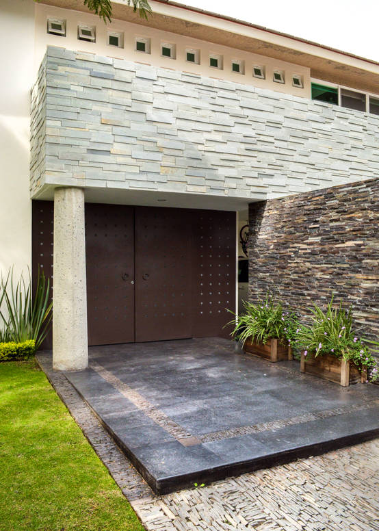 13 ideas con piedra para cambiar la entrada de tu casa, ¡quedará
