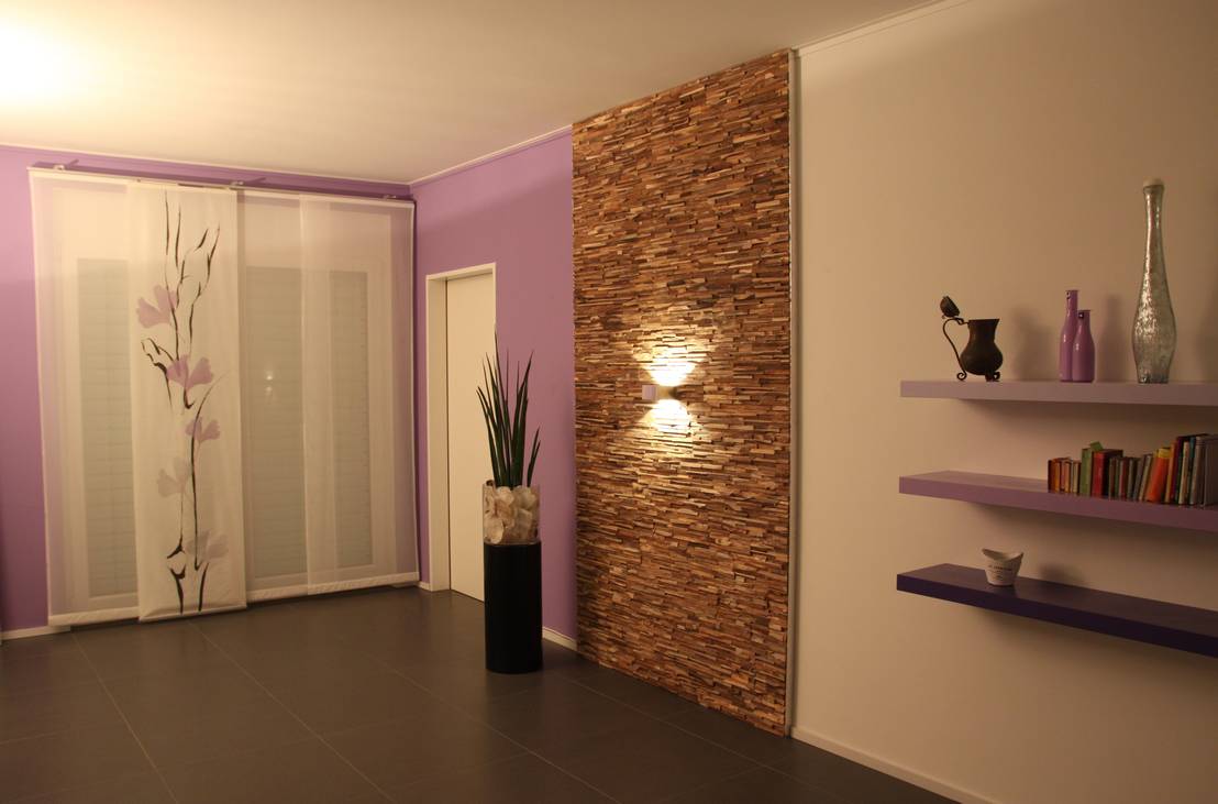 Holzwände und steinwände