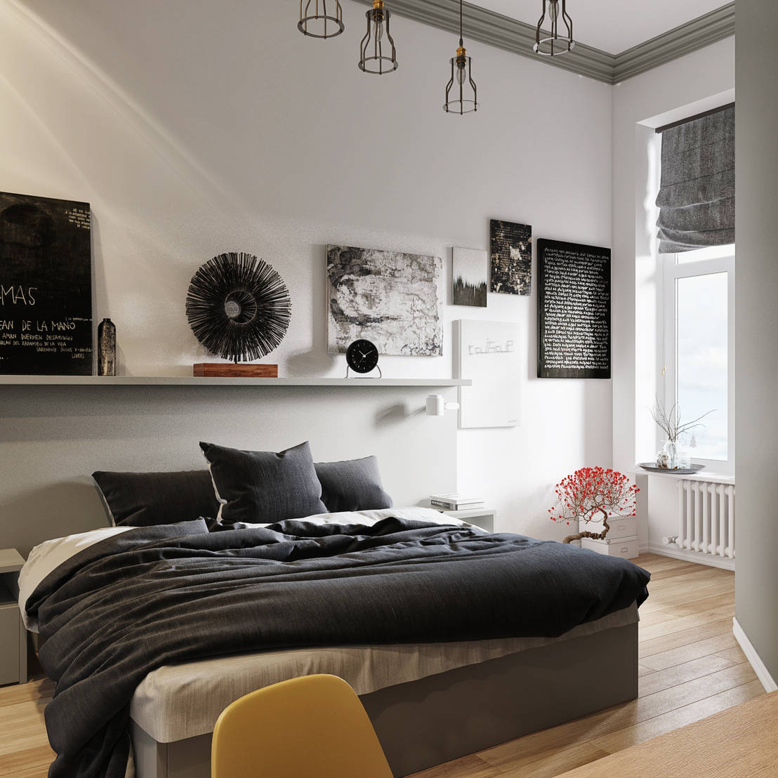 Ideen für dein schlafzimmer in schwarz & weiÃ