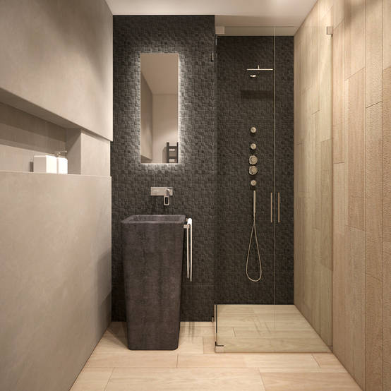 ¿Cómo decorar un baño alargado y estrecho?