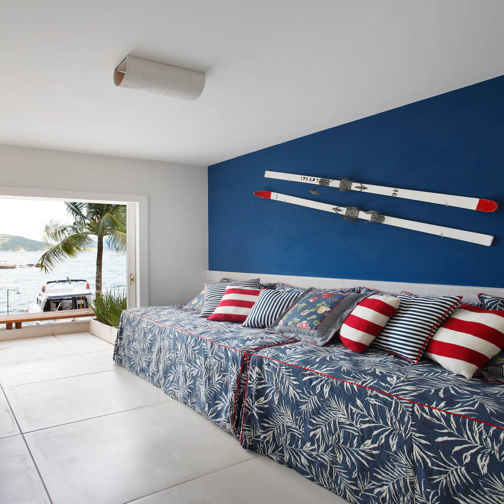 Casa angra i salas de estar campestres por escala arquitetura campestre