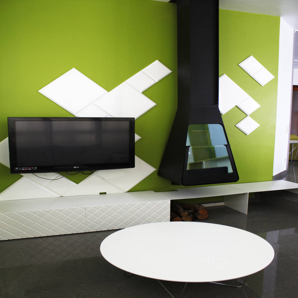 Estar-comedor verde chocolate albert salvia dissenyador d'interiors