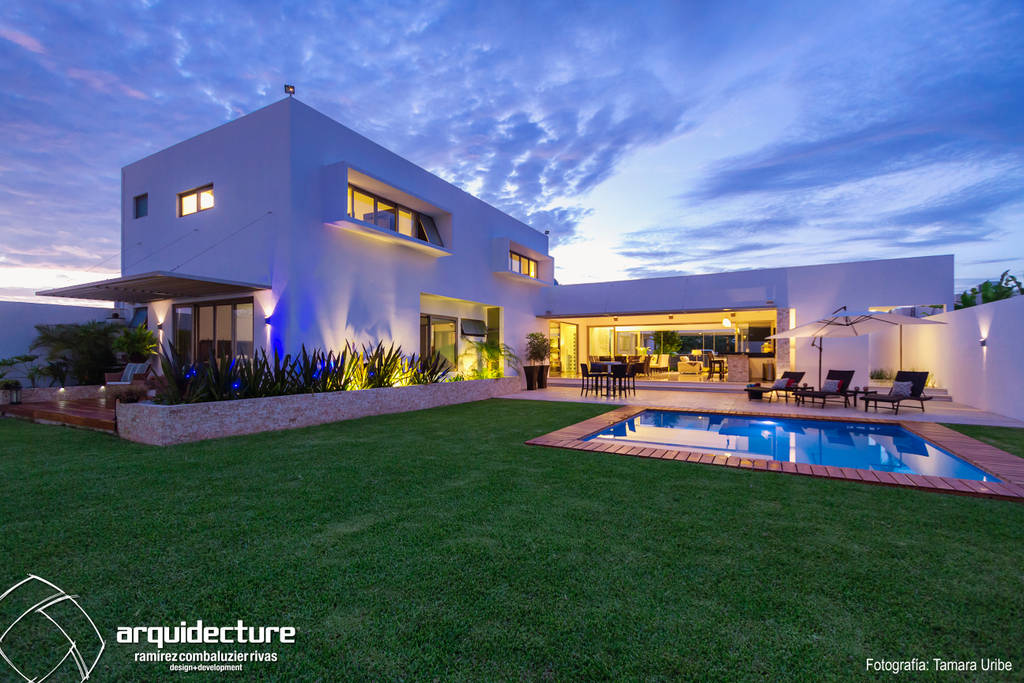 Casa kopché grupo arquidecture albercas de jardín piedra blanco | homify