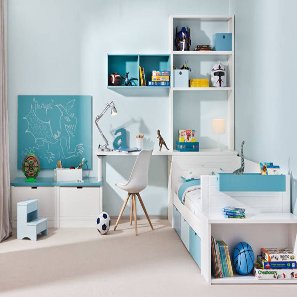 Dormitorio juvenil en tres zona sofás camas cruces habitaciones de