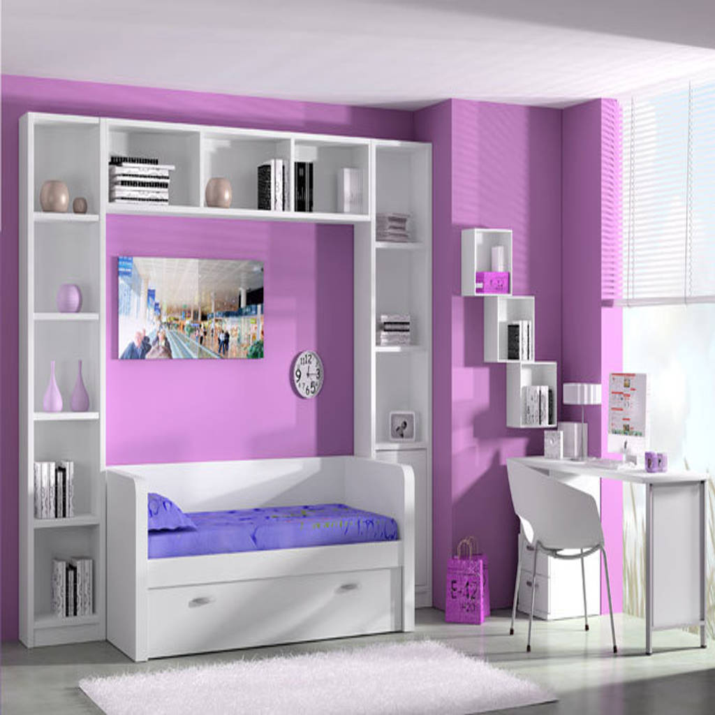 Cama nido con somier extraíble y frisos homify