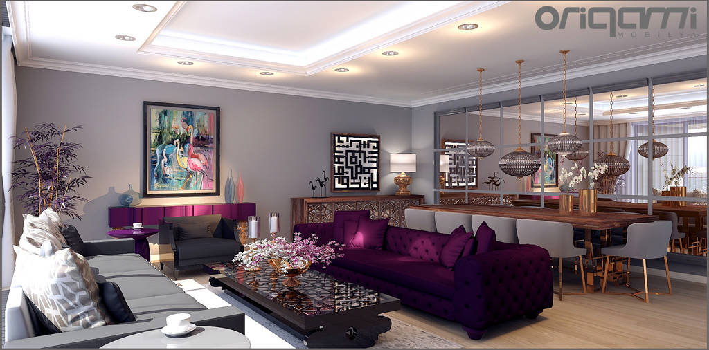 Origami mobilya オリジナルデザインの リビング homify