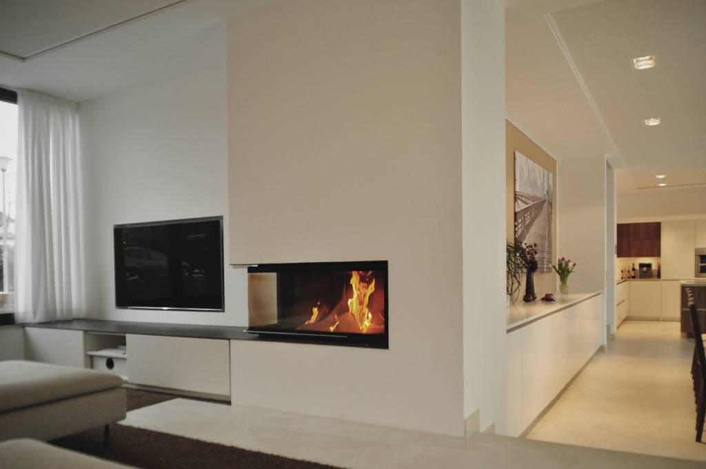 Offener Wohnbereich Mit Kamin Moderne Wohnzimmer Von Lecke