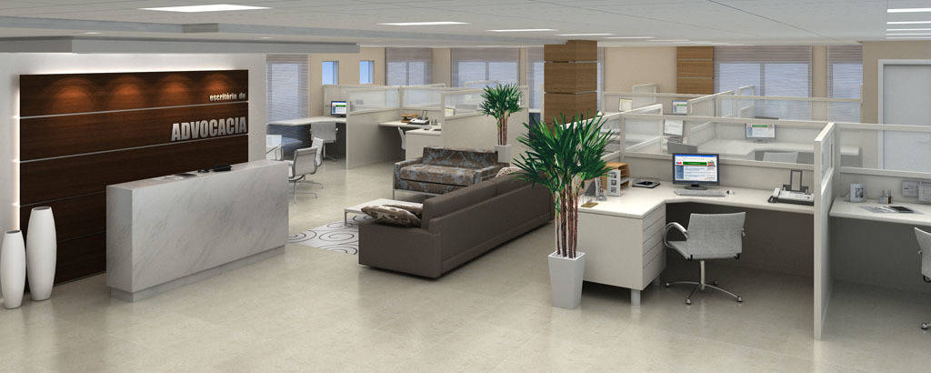 projeto arquitetônico de área interna comum do america office center