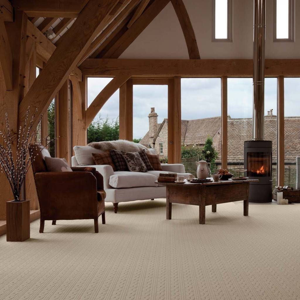 Flock carpets made in 100 laneve, a premium wool sourced from wools of