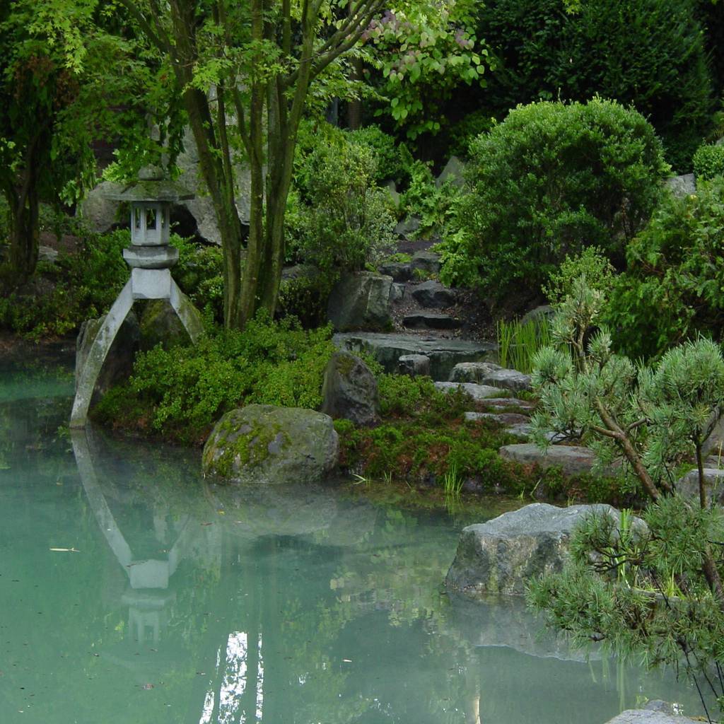 Gartengestaltung unter anwendung der japanischen