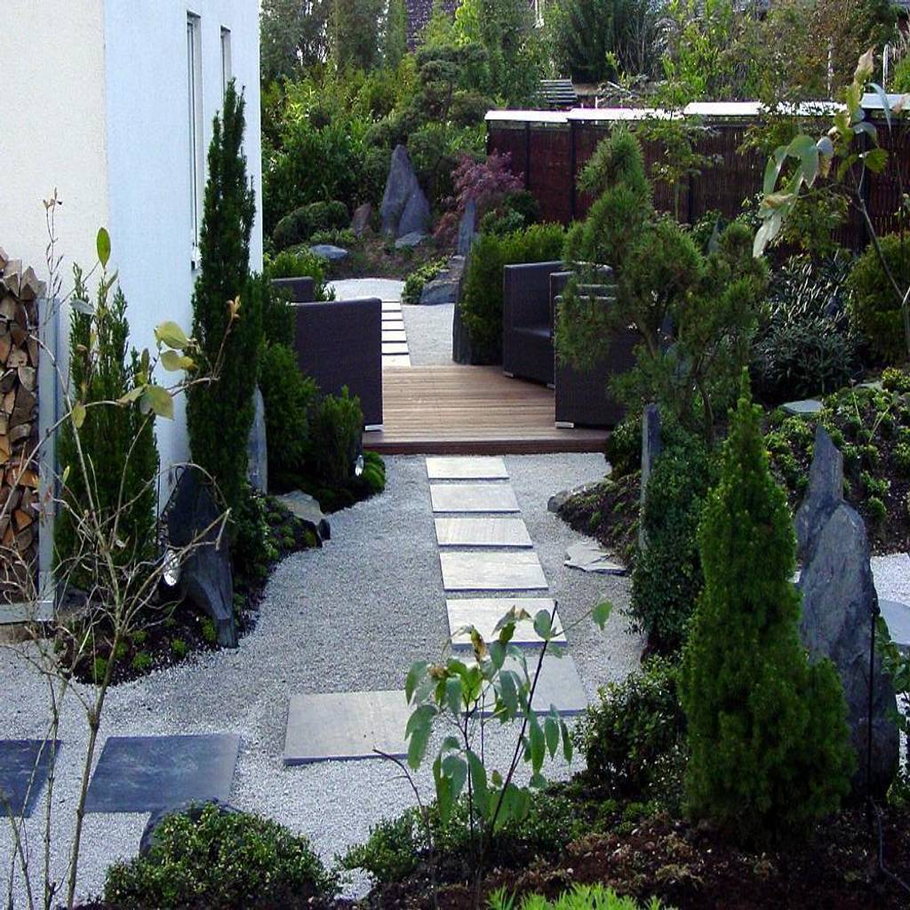 Gartengestaltung unter anwendung der japanischen gartenkunst japan