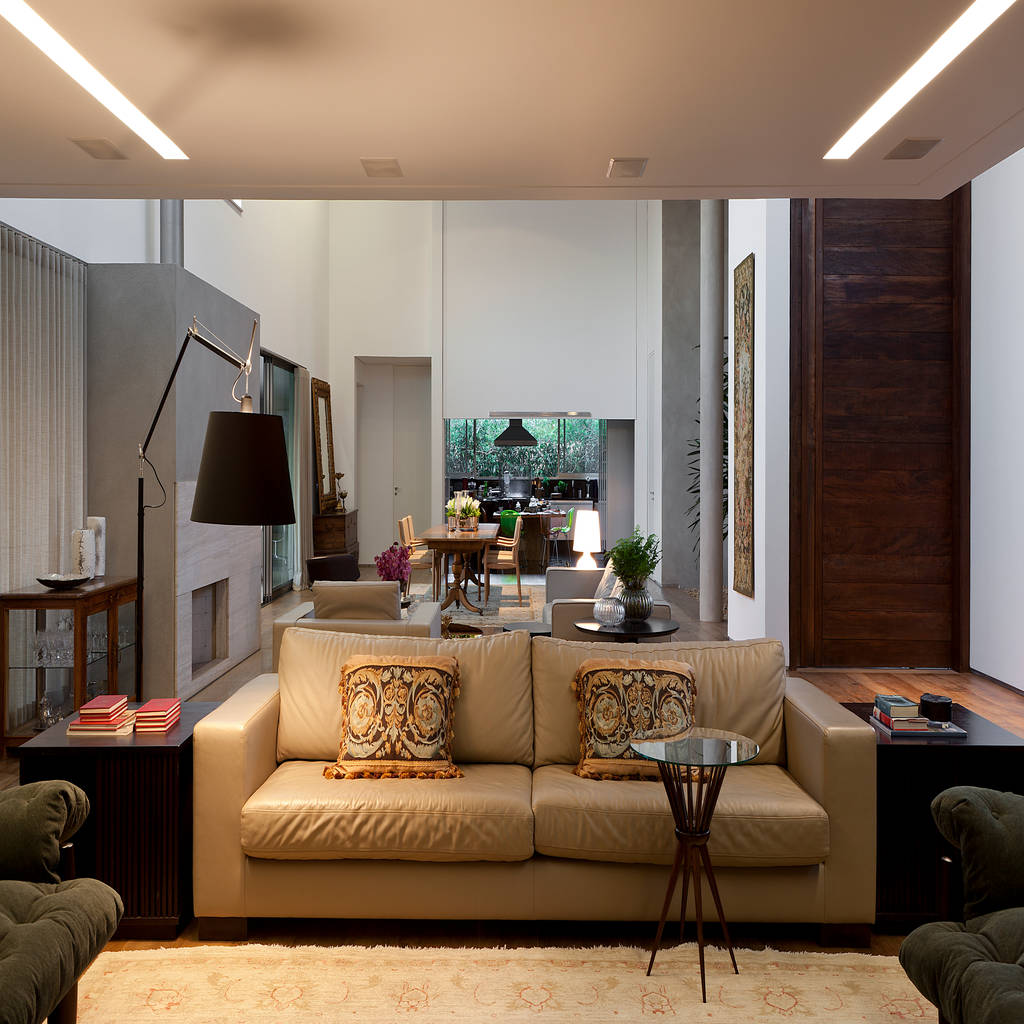 Casa condomínio nova lima salas de estar modernas por nara cunha