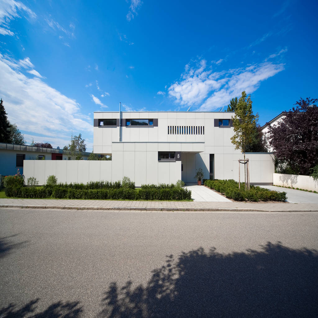 Vorderansicht moderne häuser von knychalla + team, architekten