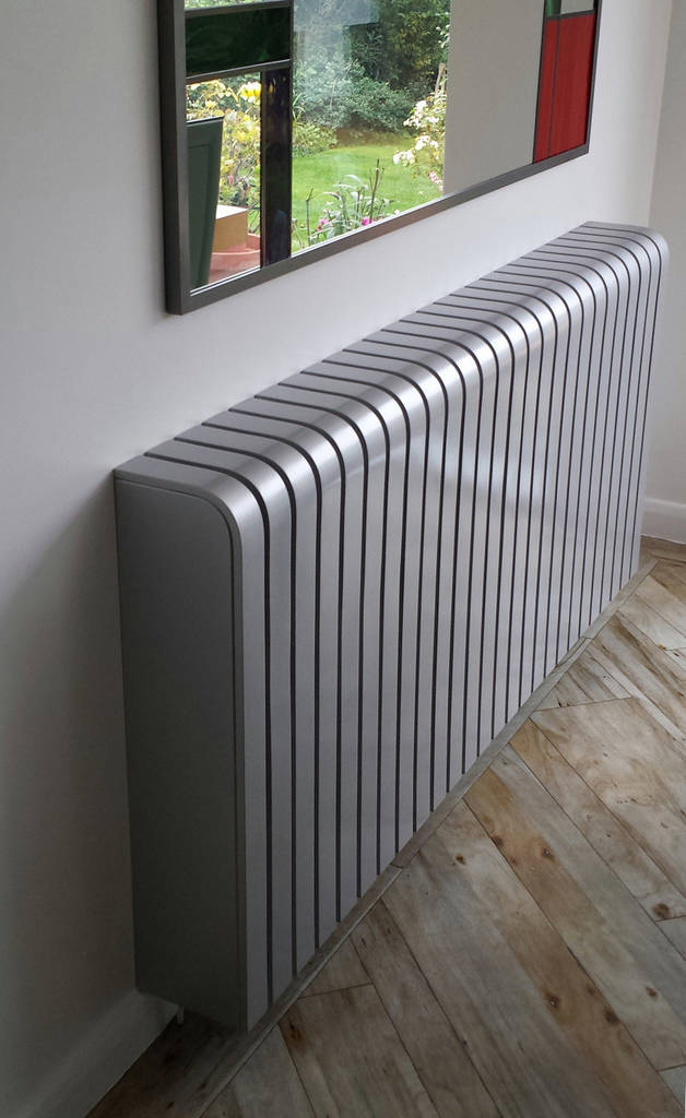 Sequin Silver Glitter Magnetic Radiator Cover – Simple Fit, Up To 8ft Length – Made In UK