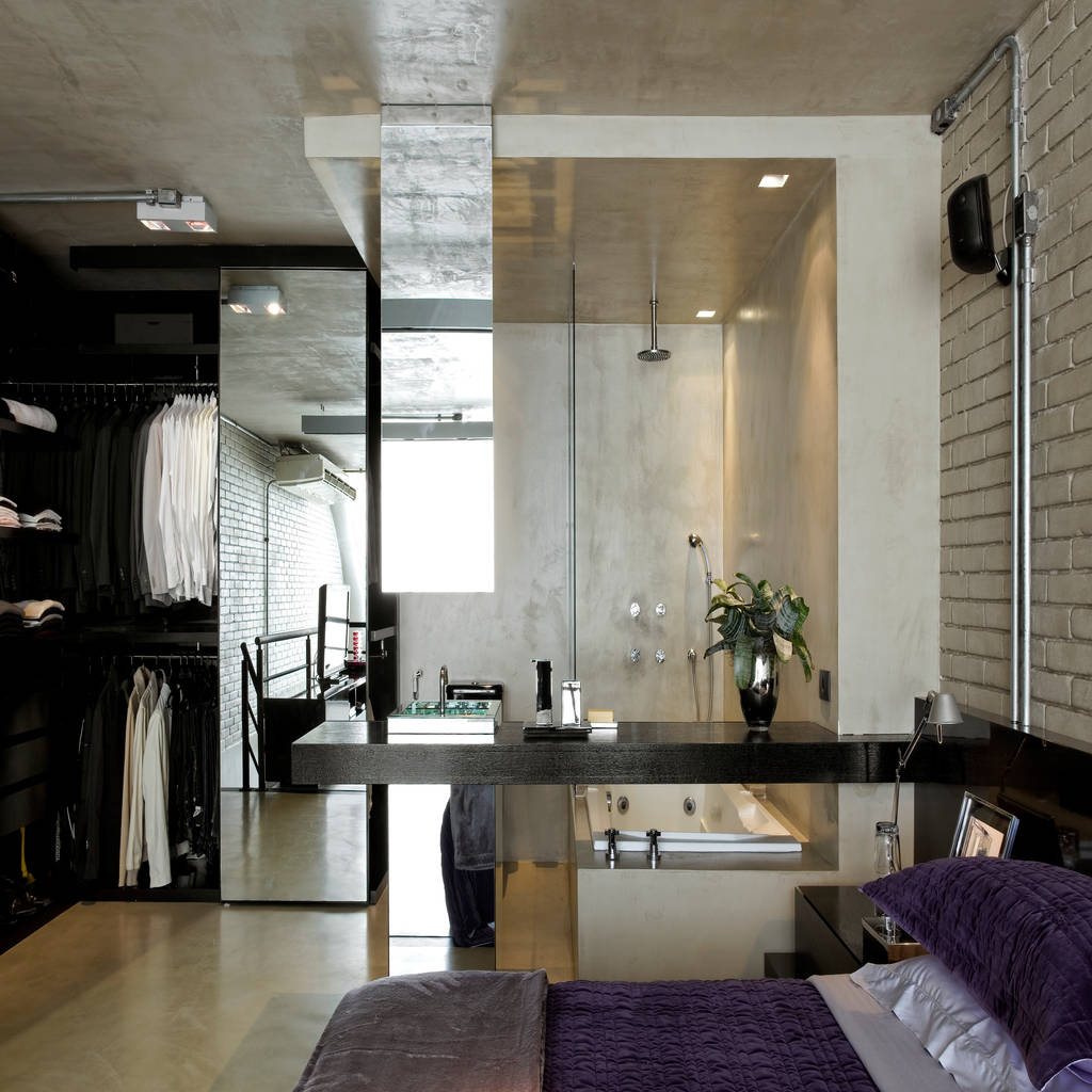  Kamar  mandi  gaya industrial  oleh diego revollo arquitetura 
