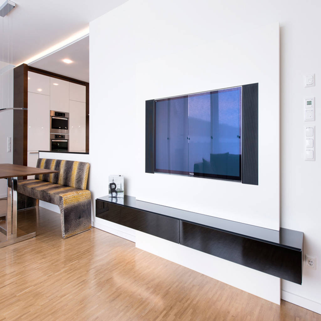 Wohnen mit biss. tv-wand mit eckbank designwerk christl ...
