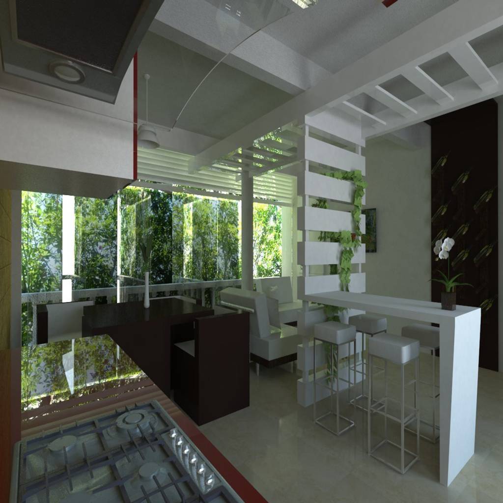 Proyecto de remodelacion depto. lazaro cardenas, mich. cocinas modernas