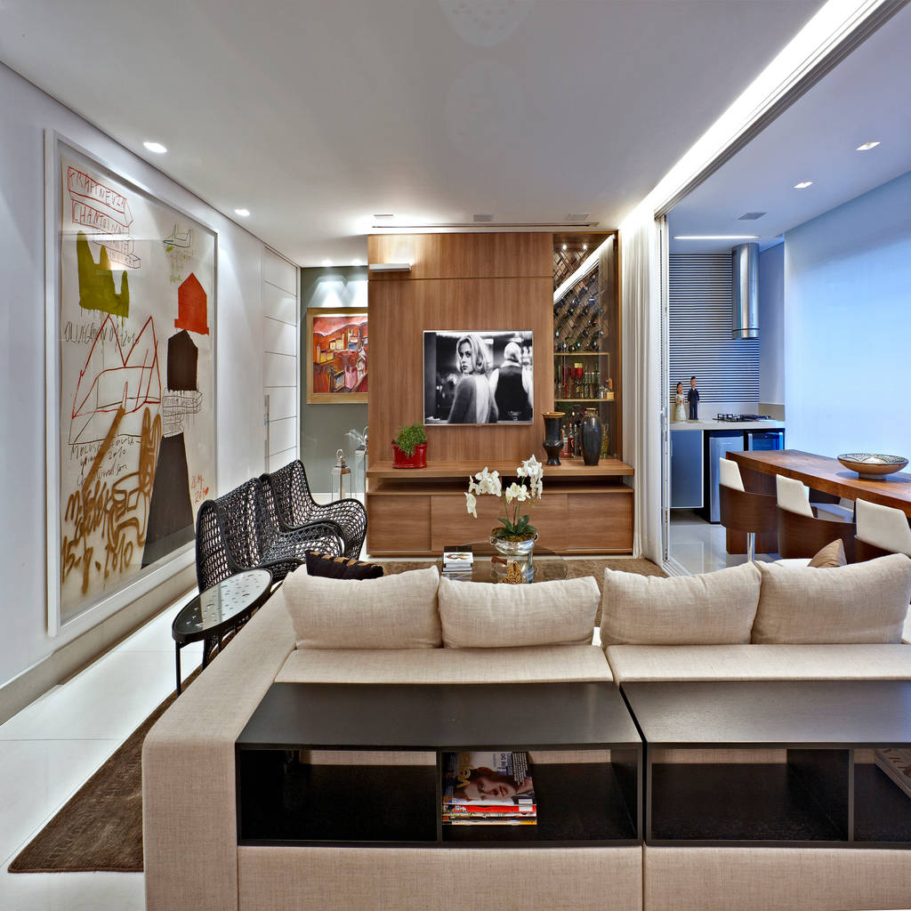 Apartamento santo agostinho salas de estar modernas por cícera gontijo