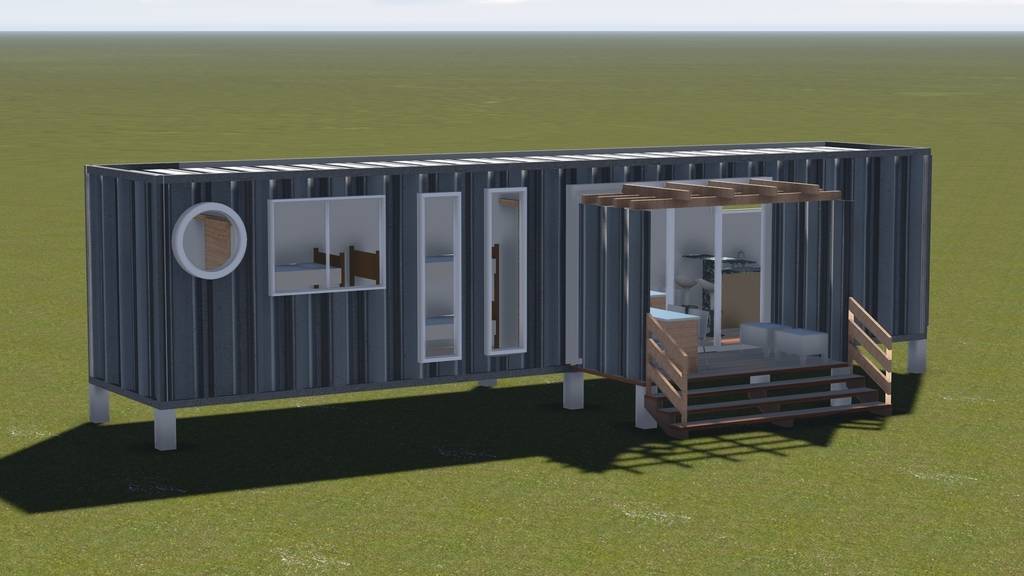 Casa modular eficiente - box 40’ – móduloii, sustentarq studio | homify