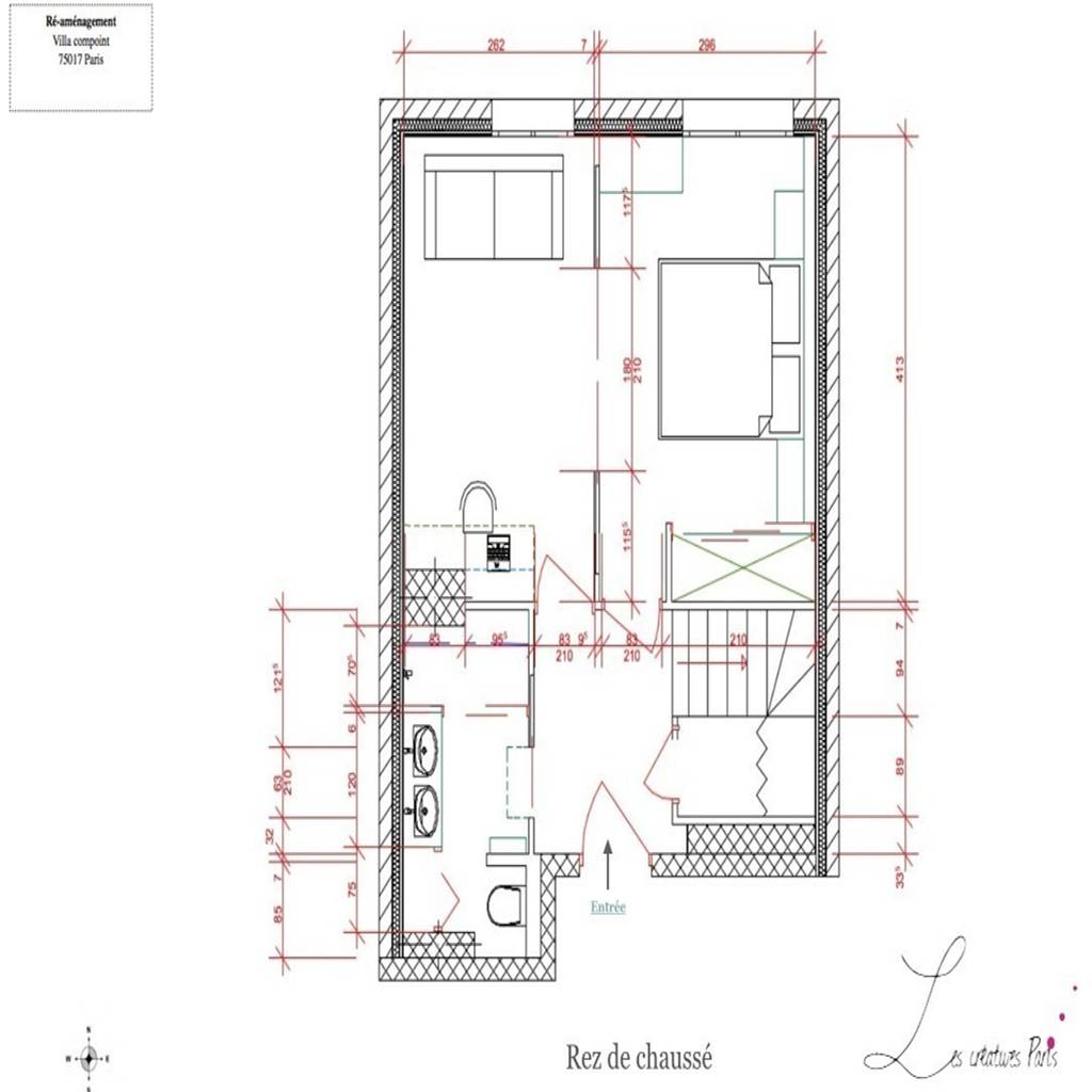 Plan Du Rez De Chausse Agence Architecte Interieur Paris Chambre Moderne Homify