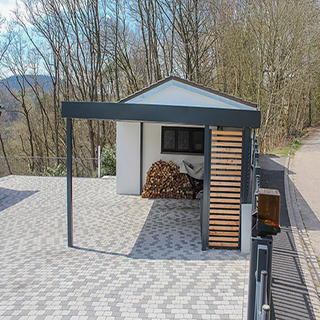 Carport Mit Holzelementen Klassische Garagen Schuppen Von Esb
