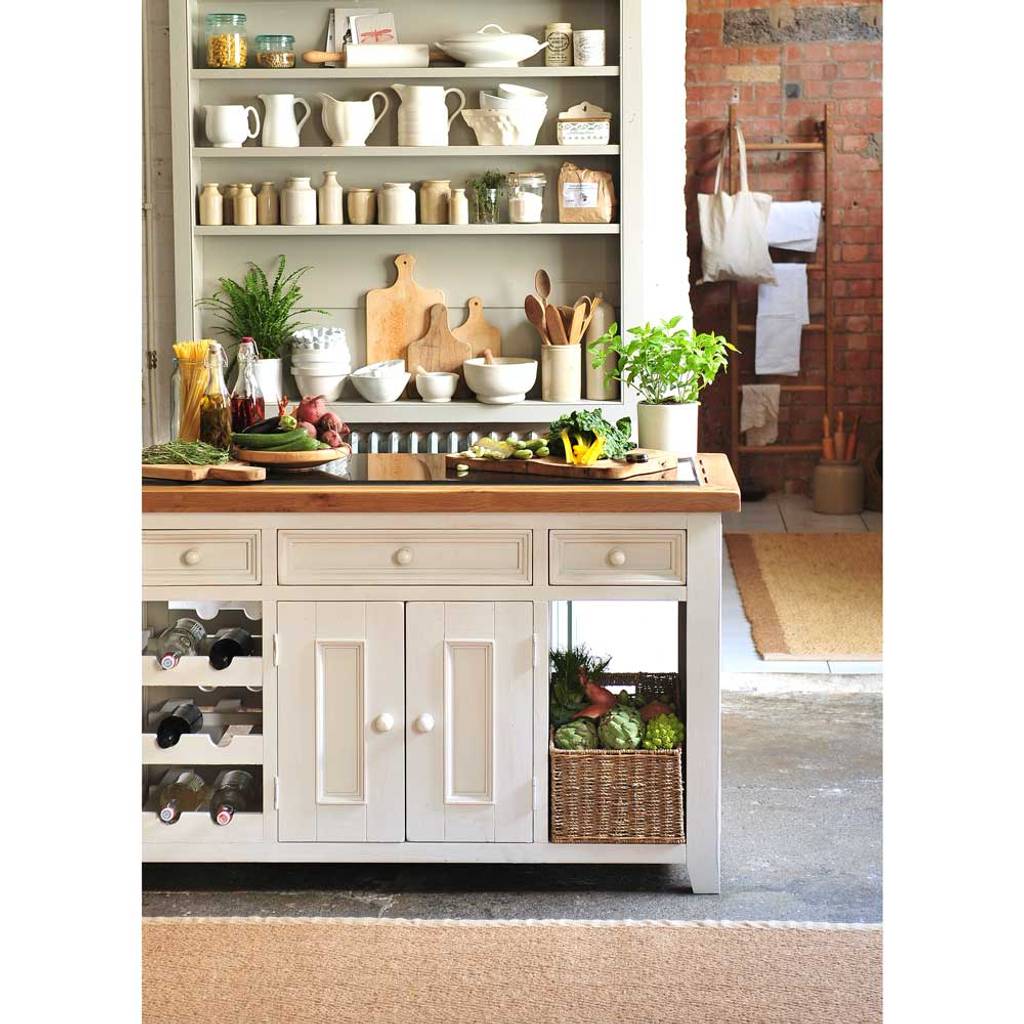 Marseille distressed granite top assembled kitchen island ...