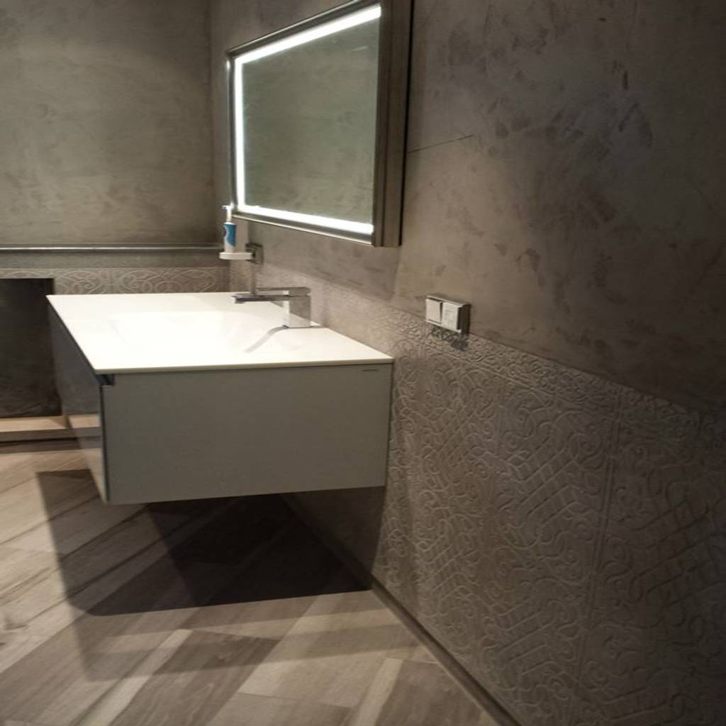 Badezimmer Modern Grau Holz - Balkon Gestalten