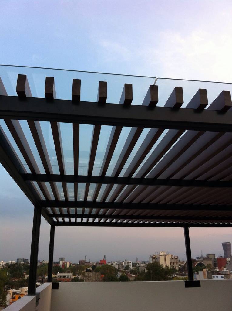 Pergolas productos cristalum balcones y terrazas modernos aluminio/cinc