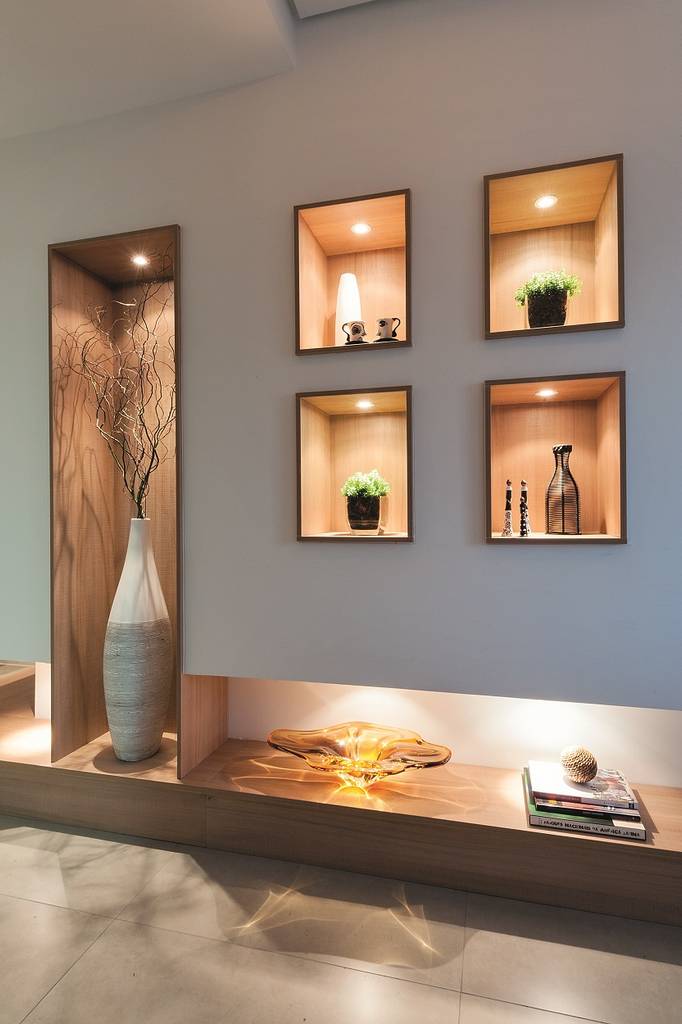 Hall de entrada, home, living e gourmet, andréa carvalho arquitetos ...