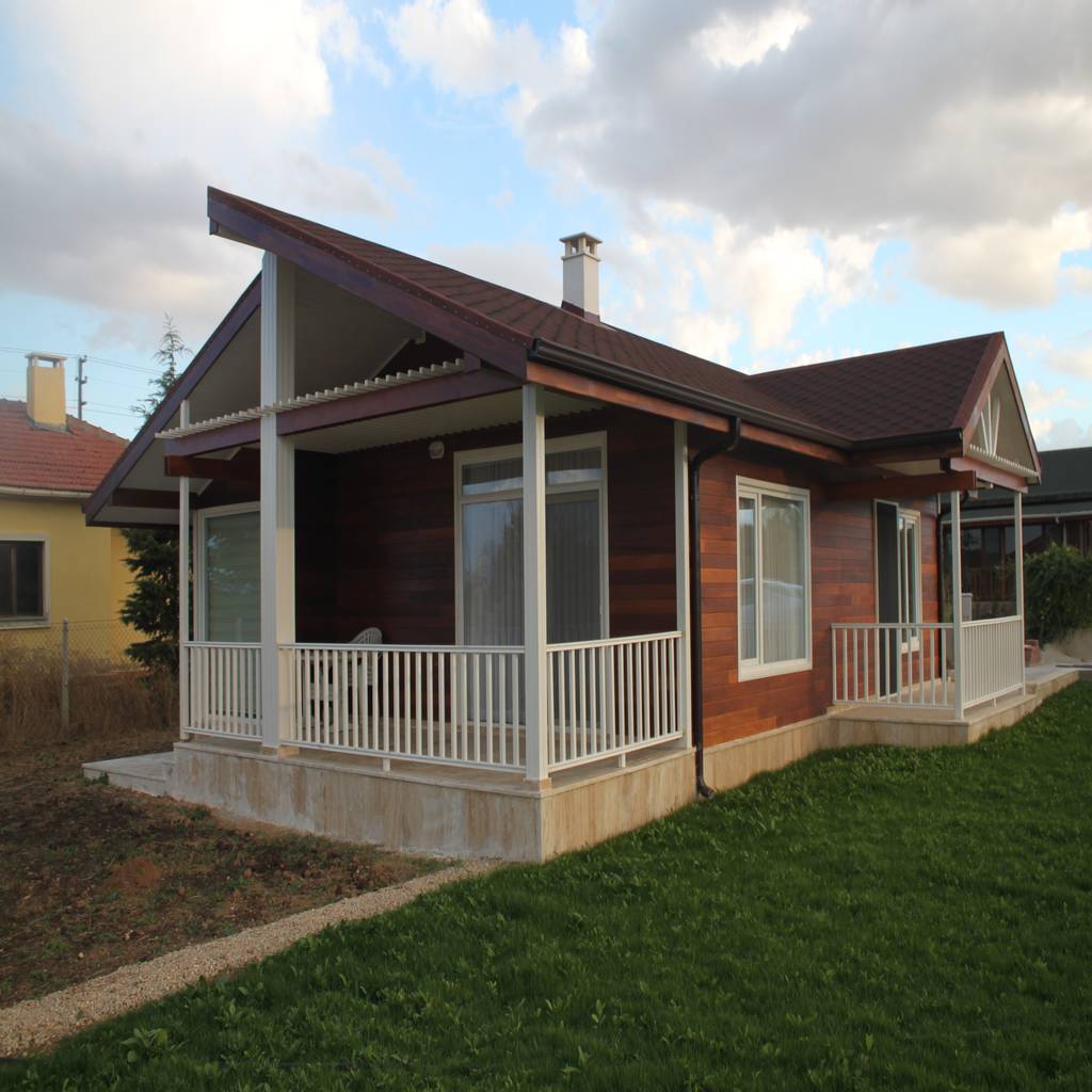 Şömineli ahşap ev kuloğlu orman ürünleri kırsal evler homify