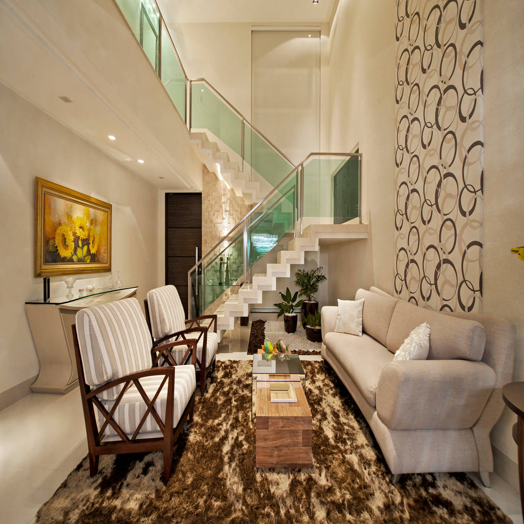 Sala de estar salas de estar minimalistas por livia martins arquitetura