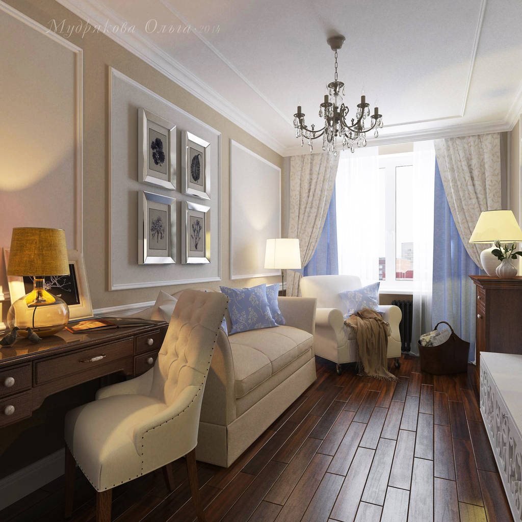 Salas de estar clássicas por design interior olga mudryakova clássico