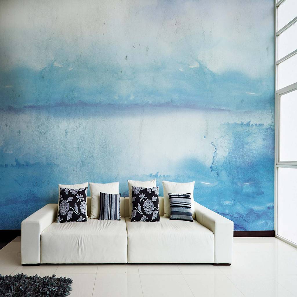 Hf049blue waters house frame wallpaper & fabrics salas de estar