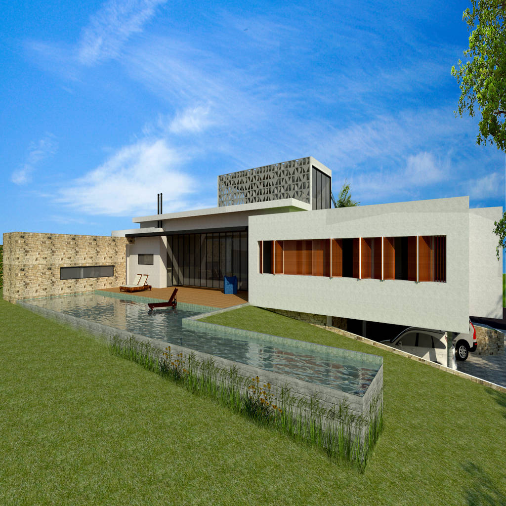 Piscina Casa Park Way Brasilia Df Arquitetura Do Brasil Piscinas Modernas Homify