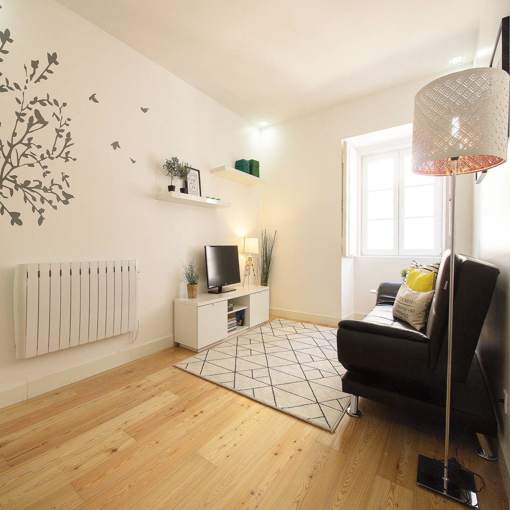 Apartamento da glória salas de estar escandinavas por homify