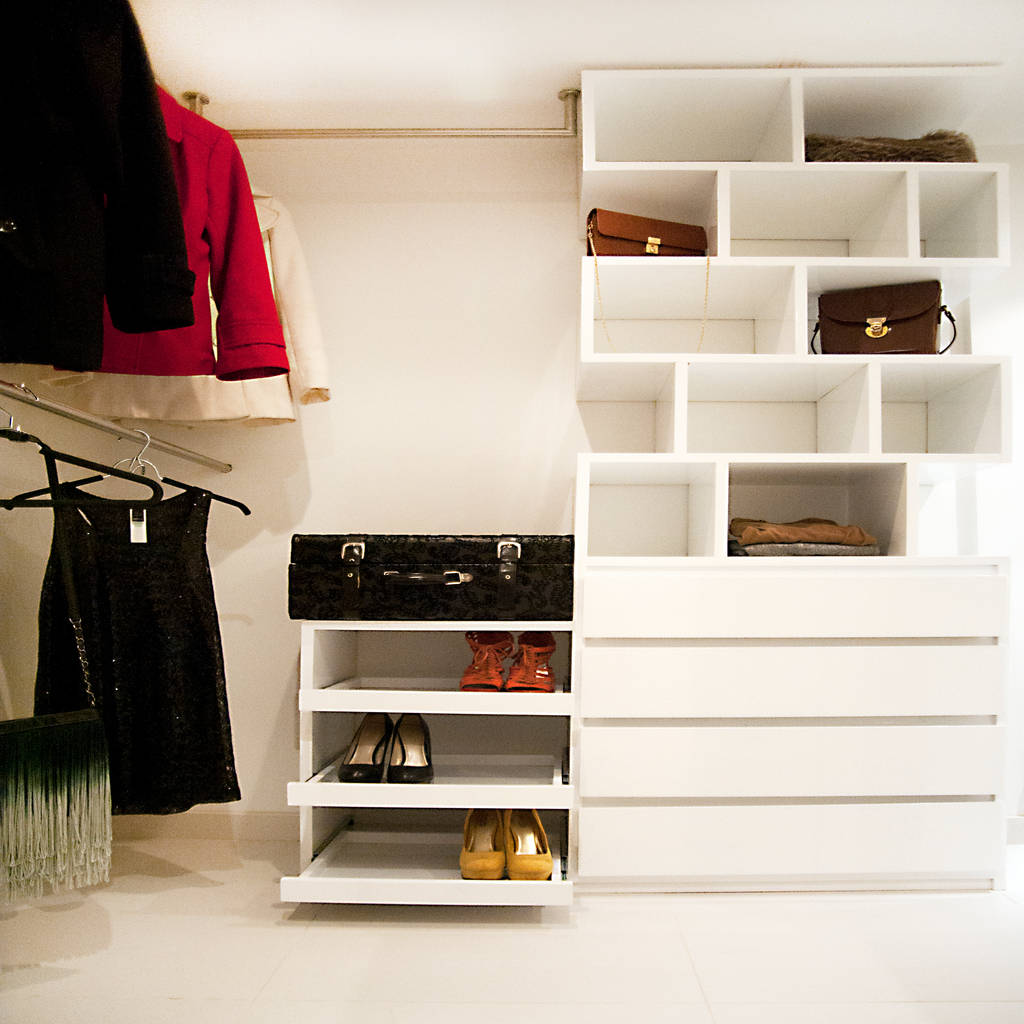 Walk in closet redesign studio closets modernos madeira branco homify