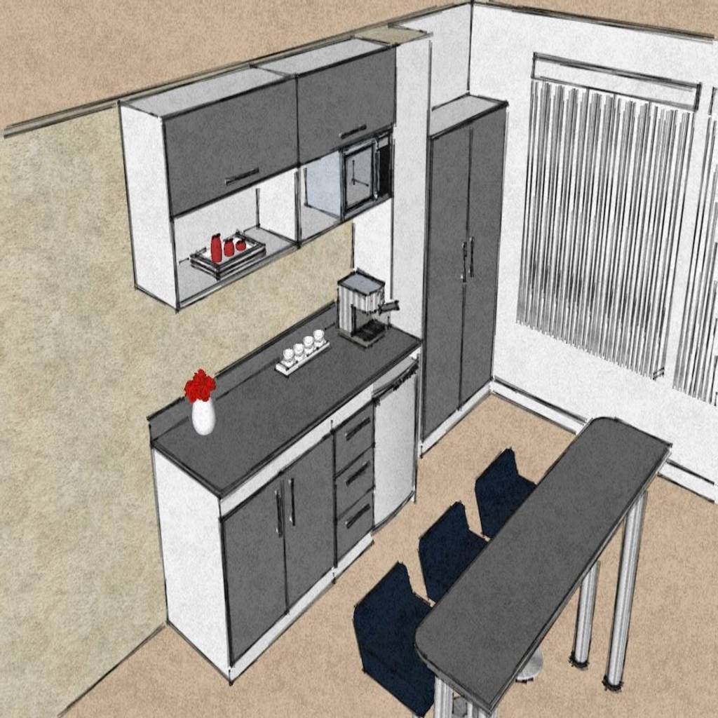 Kitchenette cocinas de estilo moderno de grupo creativo df, c.a