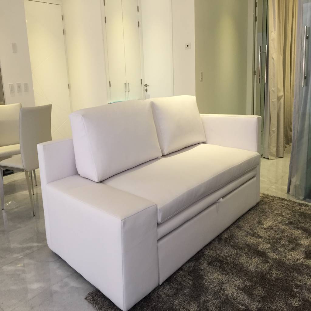 Sofa bed deco designers salones minimalistas blanco homify
