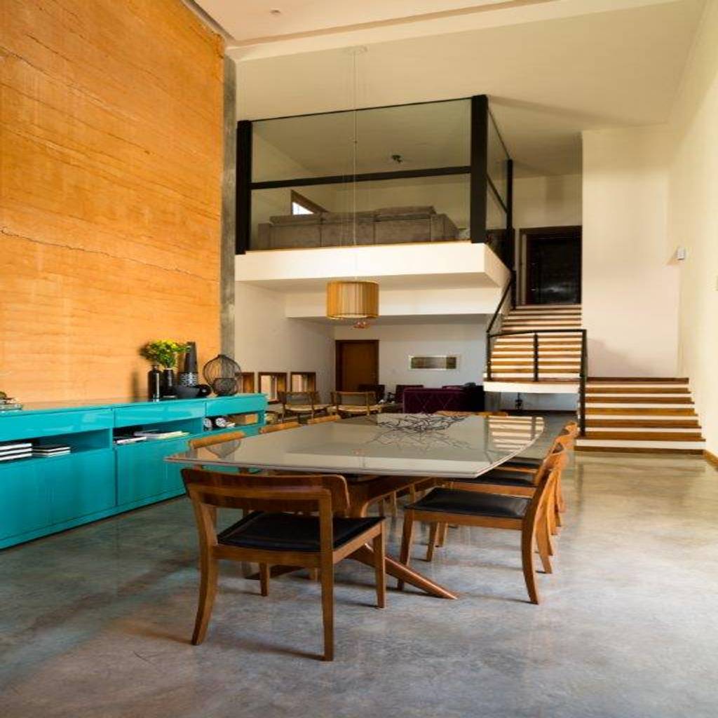 Casa taipa, interior de são paulo salas de jantar modernas por flavio
