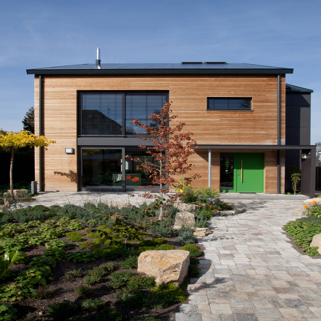 Vorderansicht des hauses homify moderne häuser holz | homify