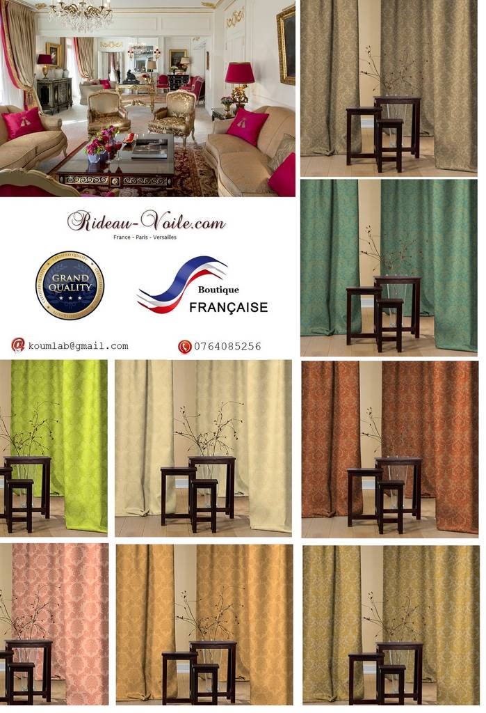 Rideaux personnalisés avec motif de symbole porte-bonheur turc - Avec