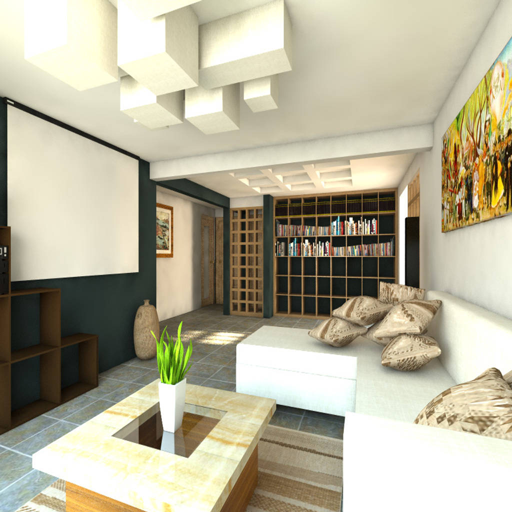 Sala de películas salas multimedia modernas de arqternativa moderno